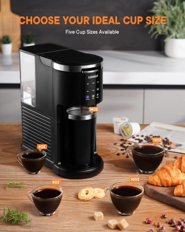 71A4kNv01L._AC_SL1500_ Review of KIDISLE Single Serve Coffee Maker with Travel Mug and 3-in-1 Brewing