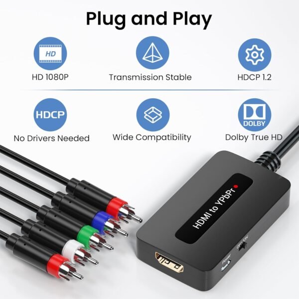 71D17pMVzzL._AC_SL1500_ HDMI to Component Converter Generic review 1080P performance for traditional TVs