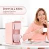 71a9JpqGgjL._AC_SL1500_ Mecity Pink Coffee Maker Review Compact Single Serve Machine for K Cups and Ground Coffee