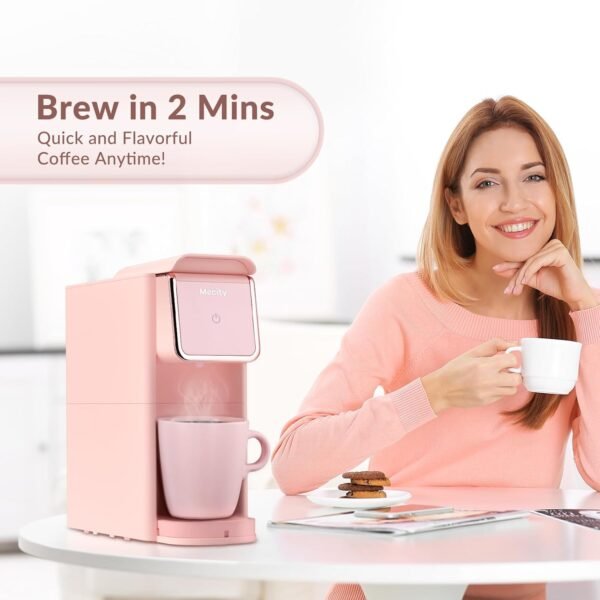 71a9JpqGgjL._AC_SL1500_ Mecity Pink Coffee Maker Review Compact Single Serve Machine for K Cups and Ground Coffee