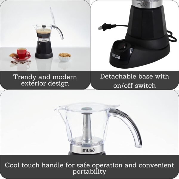 71pcx4X5ZRL._AC_SL1500_ Imusa Electric Espresso Maker review versatile coffee brewing for home and office use