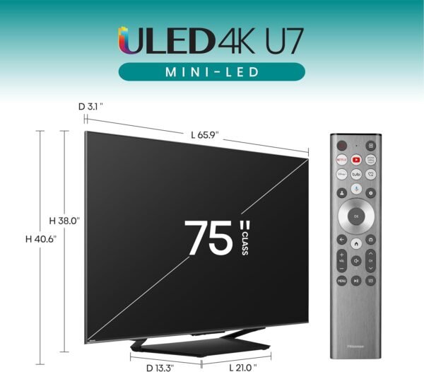 71vkD05kjTL._AC_SL1500_ Hisense U7 Series 75-Inch QLED TV review Mini-LED 4K with Dolby Vision