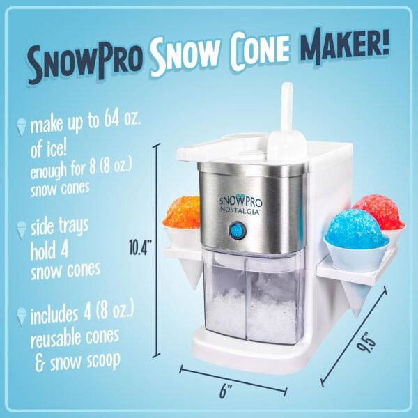 811CnvLgML._AC_SL1500_ Nostalgia SnowPro Electric Shaved Ice Maker review for perfect snow cones at home