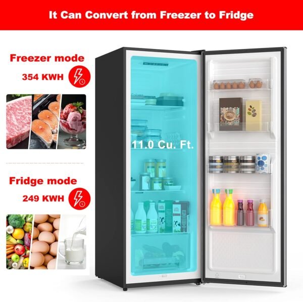 81BaW5EVRuS._AC_SL1500_ Galanz GLF11US2A16 Upright Refrigerator Freezer Review Compact and Versatile Stainless Steel Design