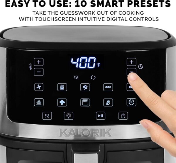 81kIhKHiI9L._AC_SL1500_ Kalorik Air Fryer Review 5 Quart Touchscreen Digital Controls with 10 Presets