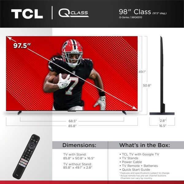 81wAnZNqhoL._AC_SL1500_ TCL 98-Inch QLED 4K Smart TV Review Stunning Display and Gaming Features