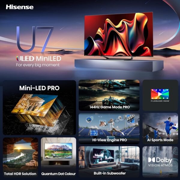 91HtxQ2O1JL._AC_SL1500_ Hisense U7 Series 75-Inch QLED TV review Mini-LED 4K with Dolby Vision